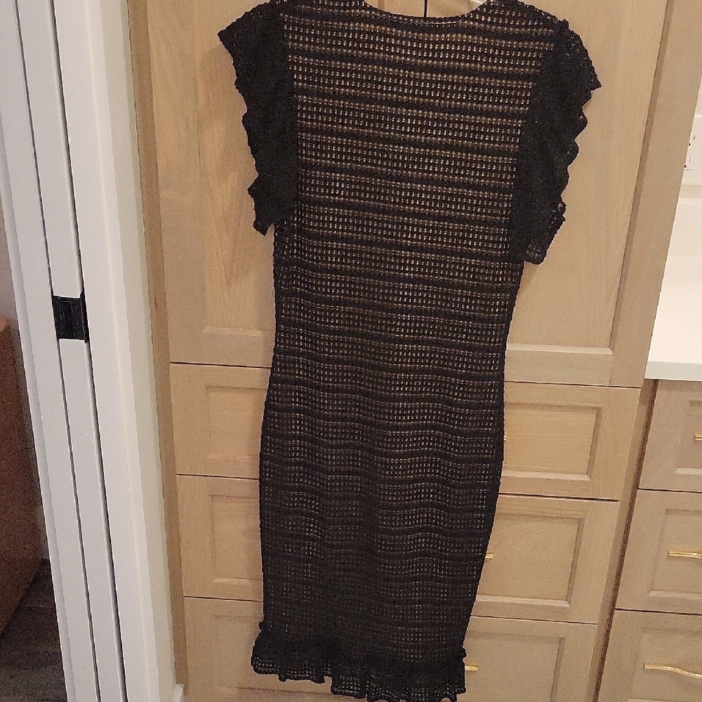 Max Studio Elegant Black Lace Midi Dress - Picture 3 of 3